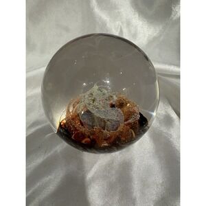 Vintage 1988 Selkirk Scotland Festival Art Glass Paperweight Autumn Breeze Sign